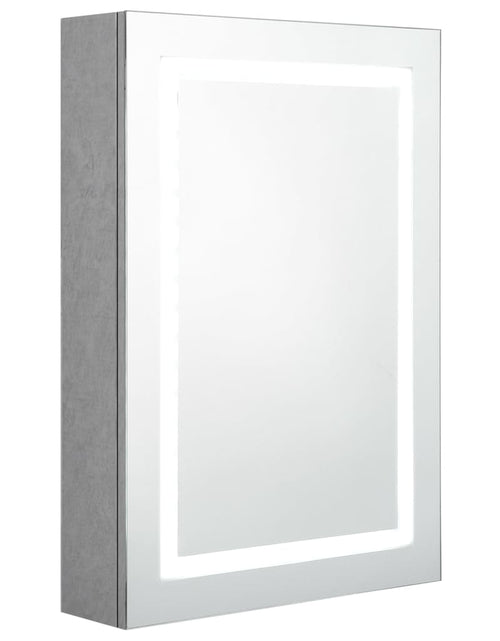 Încărcați imaginea în vizualizatorul Galerie, Dulap de baie cu oglindă și LED, gri beton, 50x13x70 cm Lando - Lando
