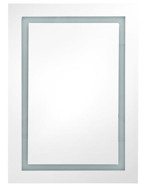 Загрузите изображение в средство просмотра галереи, Dulap de baie cu oglindă și LED, negru strălucitor, 50x13x70 cm Lando - Lando
