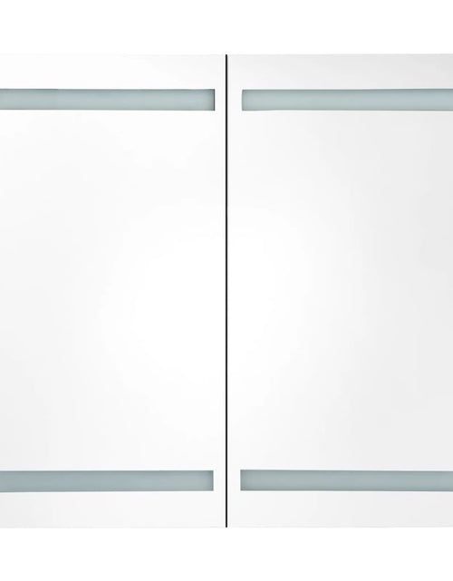 Încărcați imaginea în vizualizatorul Galerie, Dulap de baie cu oglindă și LED, stejar, 80x12x68 cm Lando - Lando
