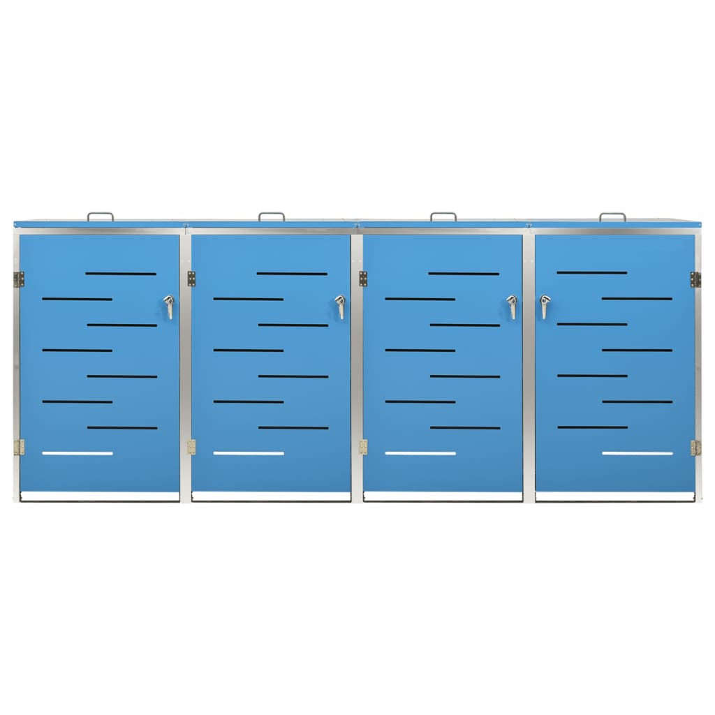 Lando-Magazie pentru patru pubele 276,5x77,5x115,5 cm oțel inoxidabil- lando.md