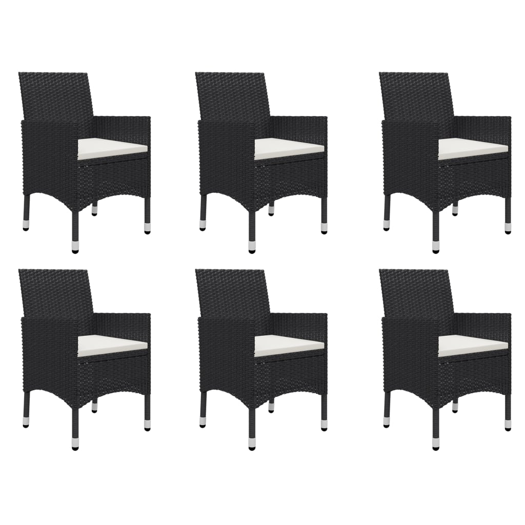 Set mobilier de grădină, 9 piese, negru - Lando