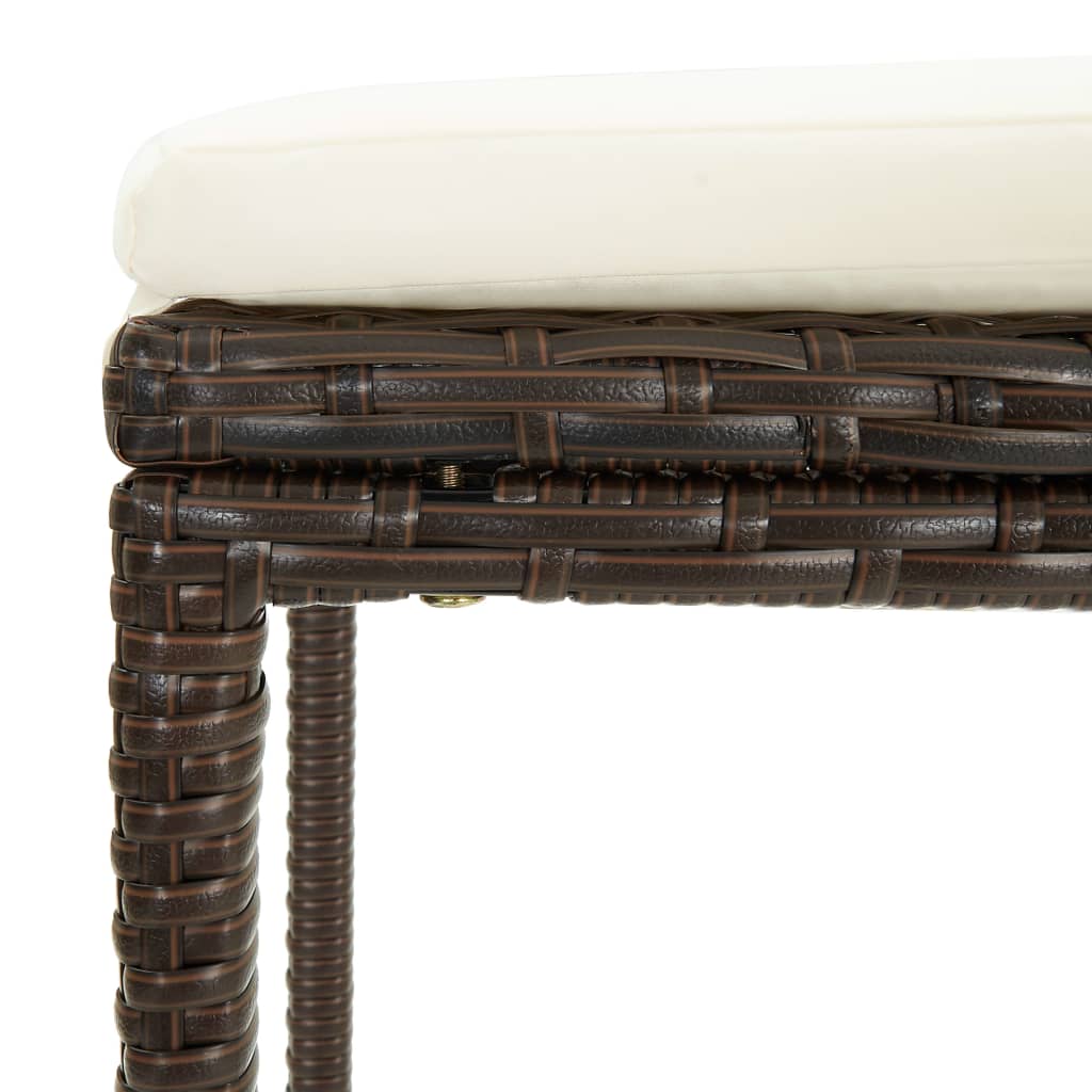 Set mobilier de bar de gradină cu perne , 5 piese , maro - Lando