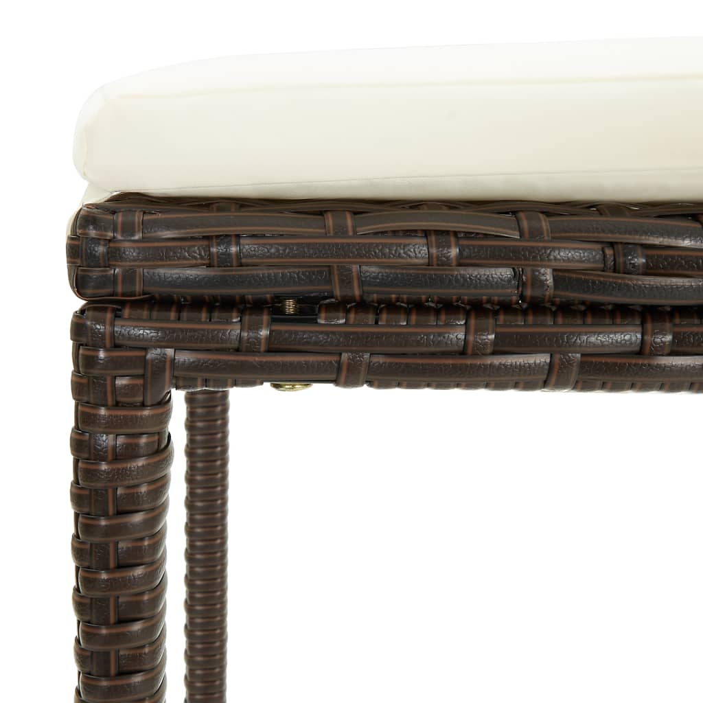 Set mobilier de bar de gradină cu perne , 7 piese , maro - Lando