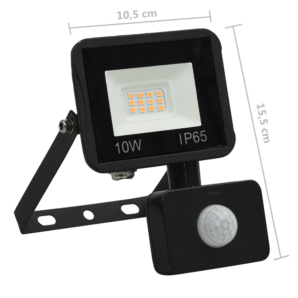 Proiector LED cu senzor, 10 W, alb cald Lando - Lando