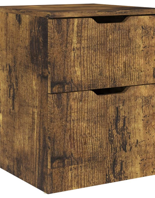 Загрузите изображение в средство просмотра галереи, Noptiere, 2 buc., stejar afumat, 40x40x50 cm, lemn prelucrat - Lando
