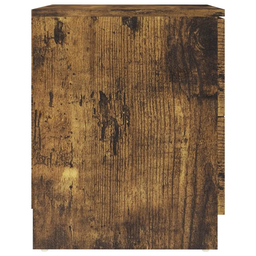 Noptiere, 2 buc., stejar afumat, 40x40x50 cm, lemn prelucrat - Lando