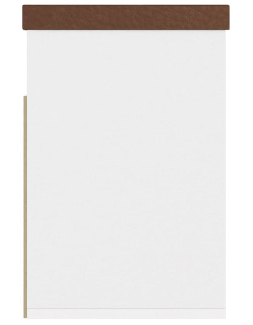 Încărcați imaginea în vizualizatorul Galerie, Banchetă pantofar cu pernă, alb &amp; stejar sonoma 80x30x47 cm PAL Lando - Lando
