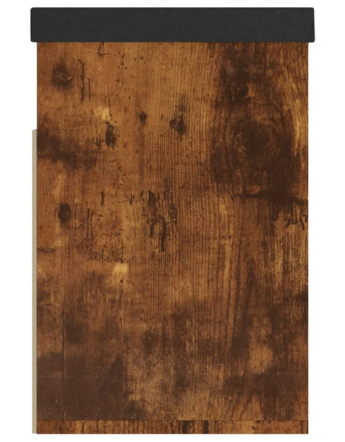 Загрузите изображение в средство просмотра галереи, Pantofar cu pernă, stejar afumat, 80x30x47 cm, lemn prelucrat Lando - Lando
