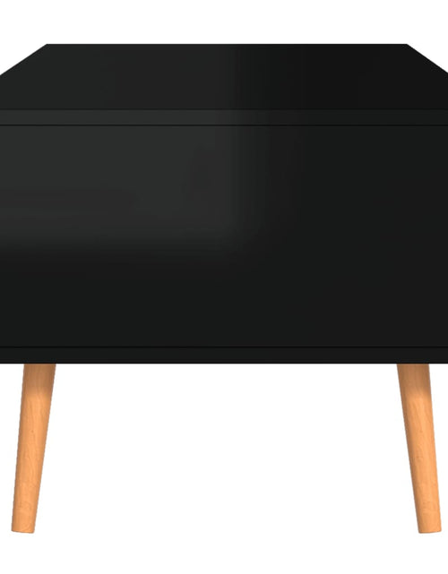 Загрузите изображение в средство просмотра галереи, Măsuță cafea, negru extralucios, 100x49,5x43 cm lemn prelucrat Lando - Lando
