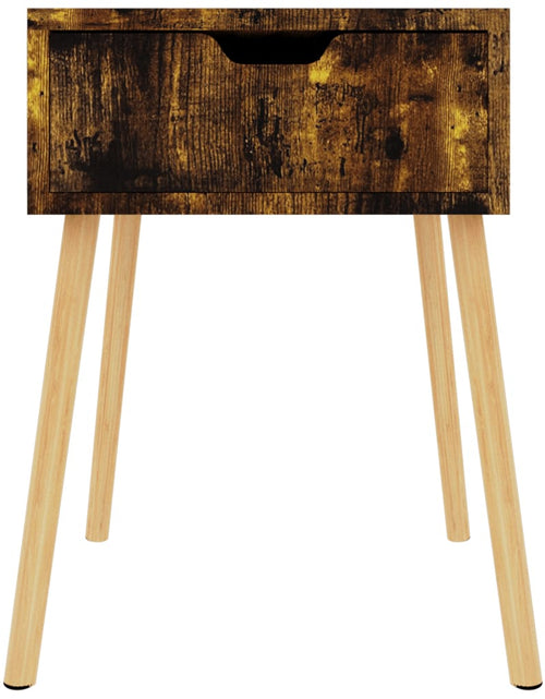 Загрузите изображение в средство просмотра галереи, Noptiere, 2 buc., stejar afumat, 40x40x56 cm, lemn prelucrat - Lando

