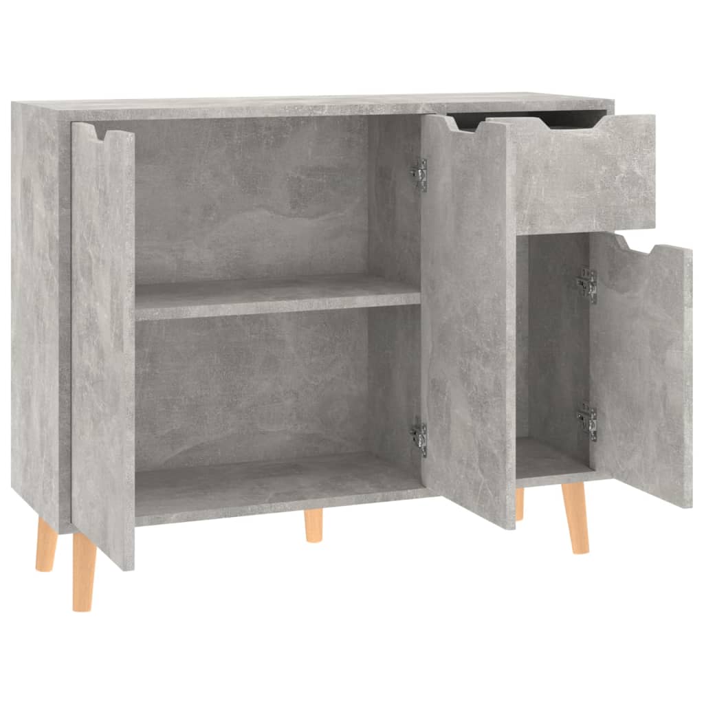 Servantă, gri beton, 90x30x72 cm, lemn prelucrat Lando - Lando