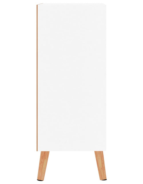 Încărcați imaginea în vizualizatorul Galerie, Servantă, alb și stejar sonoma, 60x30x72 cm, lemn prelucrat Lando - Lando
