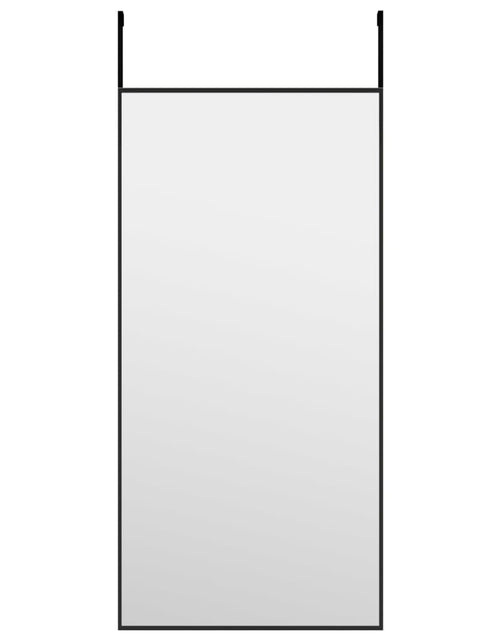 Încărcați imaginea în vizualizatorul Galerie, Oglindă pentru ușă, negru, 30x60 cm, sticlă și aluminiu - Lando
