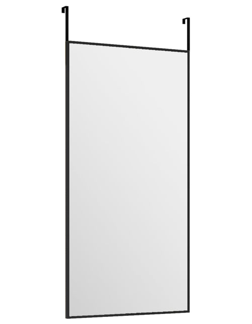 Încărcați imaginea în vizualizatorul Galerie, Oglindă pentru ușă, negru, 30x60 cm, sticlă și aluminiu - Lando
