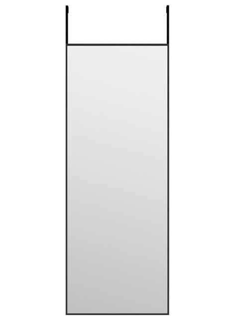 Загрузите изображение в средство просмотра галереи, Oglindă pentru ușă, negru, 30x80 cm, sticlă și aluminiu - Lando
