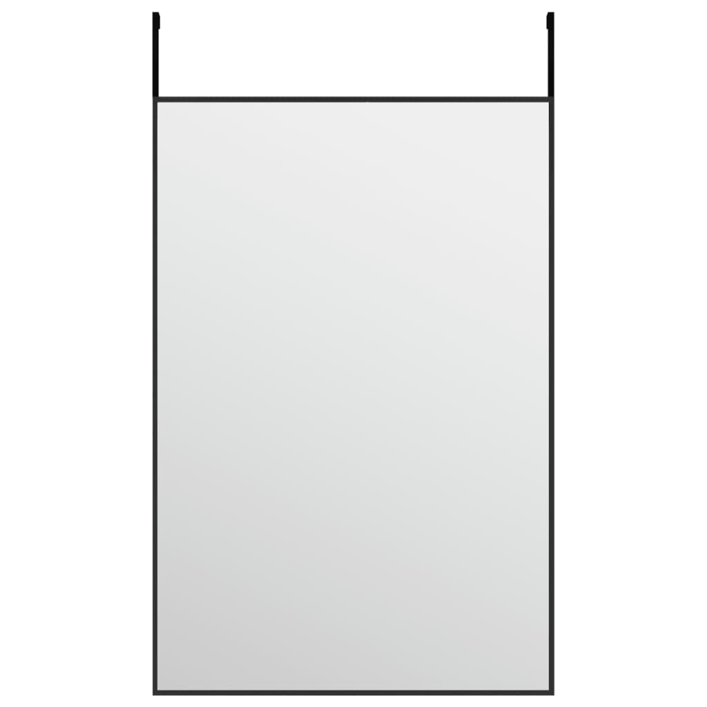 Oglindă pentru ușă, negru, 40x60 cm, sticlă și aluminiu Lando - Lando
