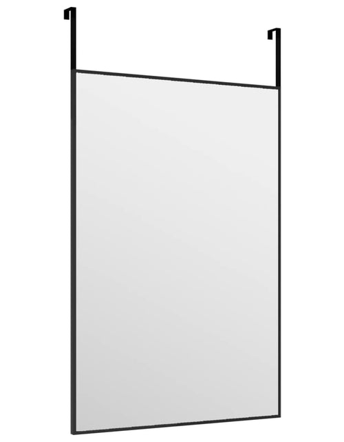 Загрузите изображение в средство просмотра галереи, Oglindă pentru ușă, negru, 40x60 cm, sticlă și aluminiu Lando - Lando
