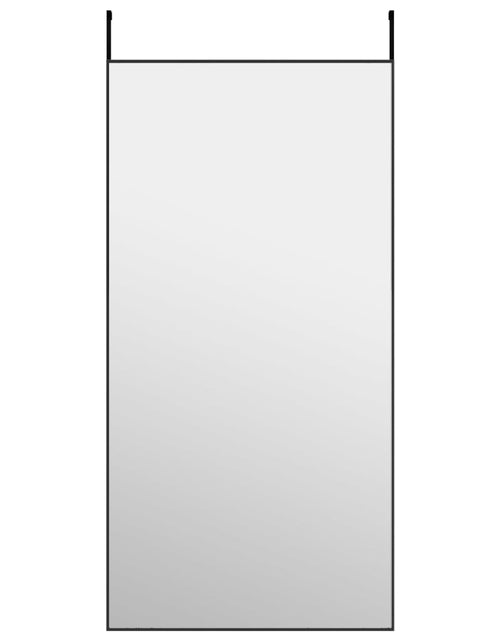 Загрузите изображение в средство просмотра галереи, Oglindă pentru ușă, negru, 50x100 cm, sticlă și aluminiu - Lando
