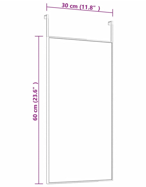 Загрузите изображение в средство просмотра галереи, Oglindă pentru ușă, auriu, 30x60 cm, sticlă și aluminiu - Lando
