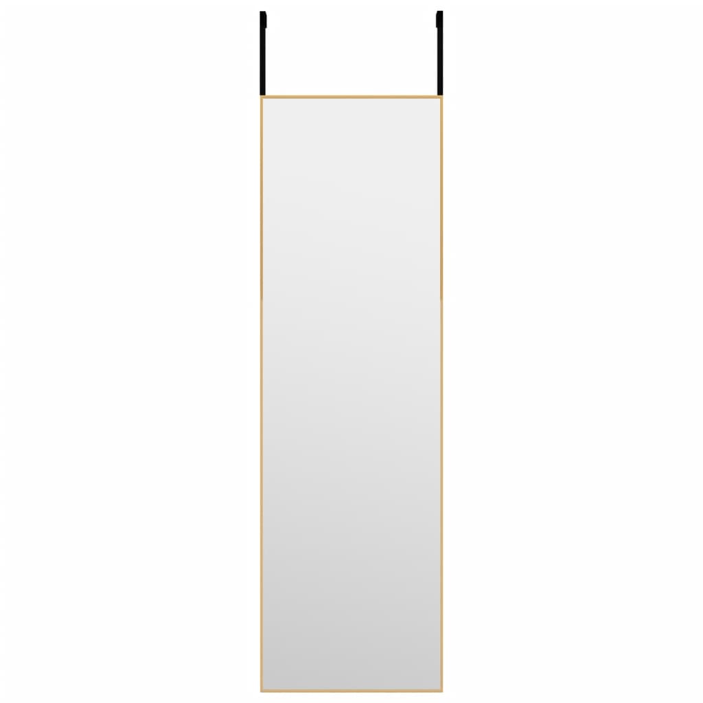 Oglindă pentru ușă, auriu, 30x100 cm, sticlă și aluminiu - Lando