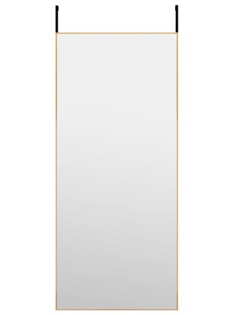 Încărcați imaginea în vizualizatorul Galerie, Oglindă pentru ușă, auriu, 40x100 cm, sticlă și aluminiu - Lando
