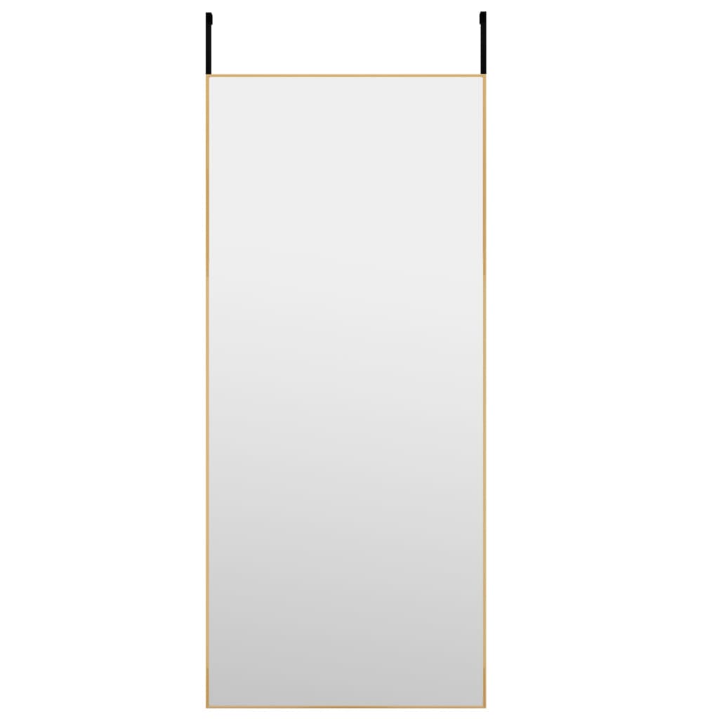 Oglindă pentru ușă, auriu, 40x100 cm, sticlă și aluminiu - Lando