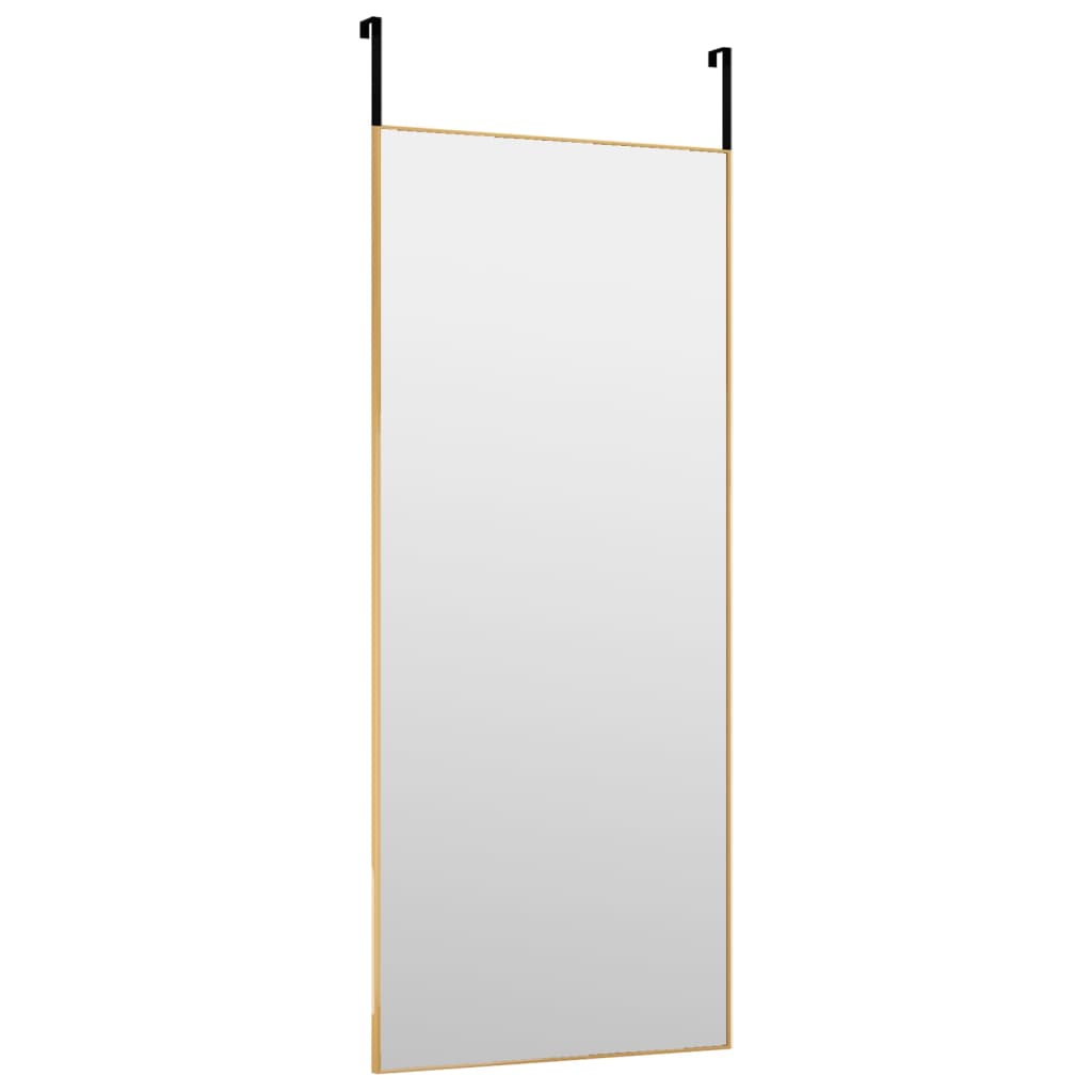 Oglindă pentru ușă, auriu, 40x100 cm, sticlă și aluminiu - Lando