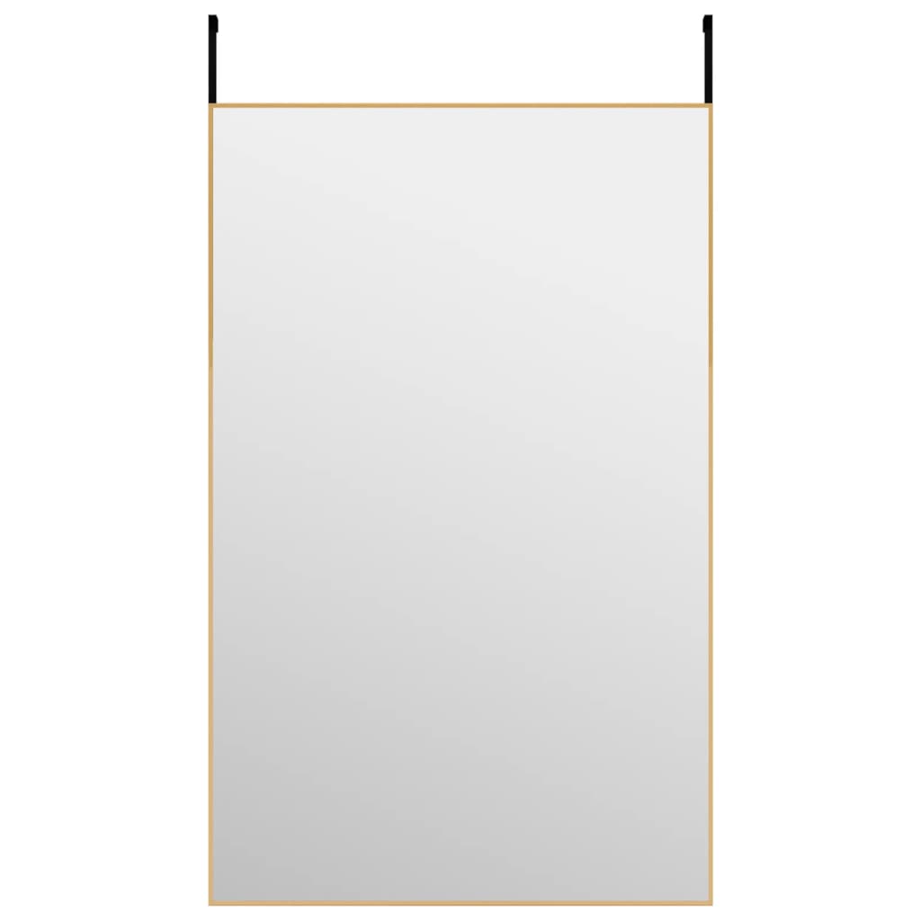 Oglindă pentru ușă, auriu, 50x80 cm, sticlă și aluminiu - Lando