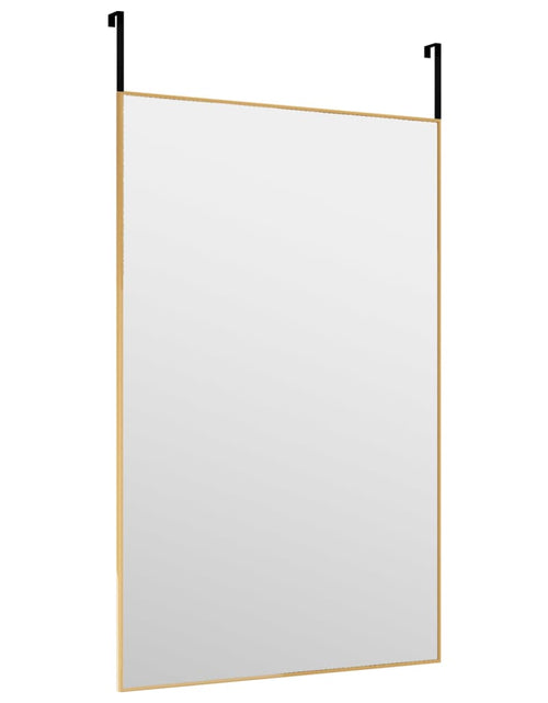 Încărcați imaginea în vizualizatorul Galerie, Oglindă pentru ușă, auriu, 50x80 cm, sticlă și aluminiu - Lando
