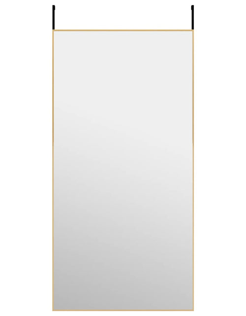 Încărcați imaginea în vizualizatorul Galerie, Oglindă pentru ușă, auriu, 50x100 cm, sticlă și aluminiu - Lando
