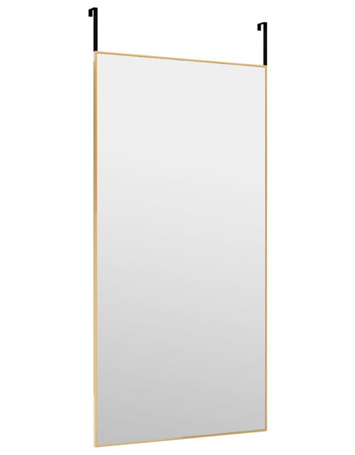 Загрузите изображение в средство просмотра галереи, Oglindă pentru ușă, auriu, 50x100 cm, sticlă și aluminiu - Lando
