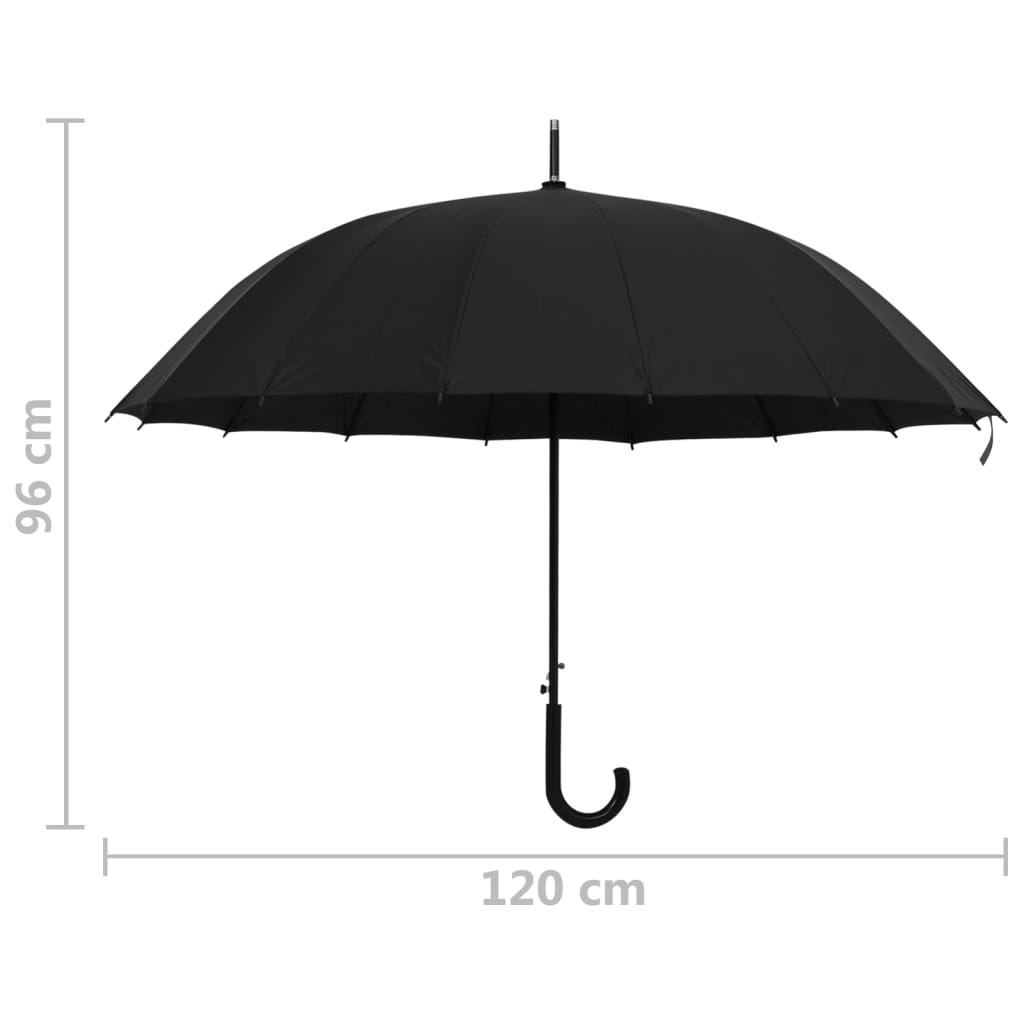 Umbrelă automată, negru, 120 cm Lando - Lando