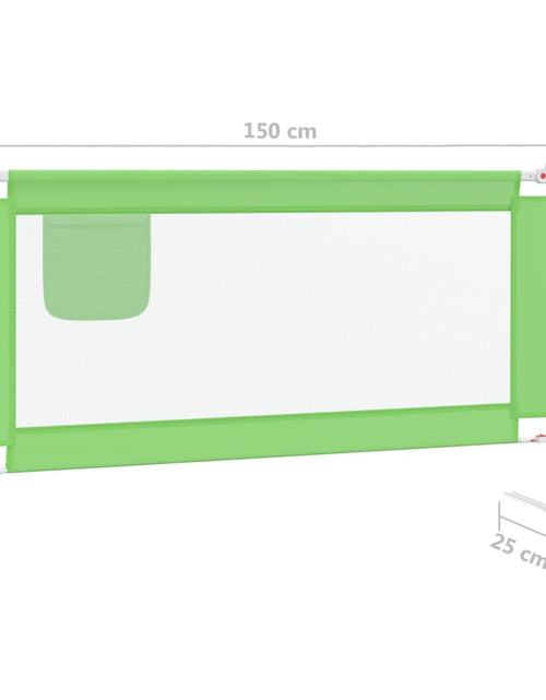 Загрузите изображение в средство просмотра галереи, Balustradă de protecție pat copii, verde, 150x25 cm, textil Lando - Lando
