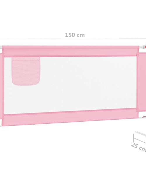 Încărcați imaginea în vizualizatorul Galerie, Balustradă de protecție pat copii, roz, 150x25 cm, textil Lando - Lando
