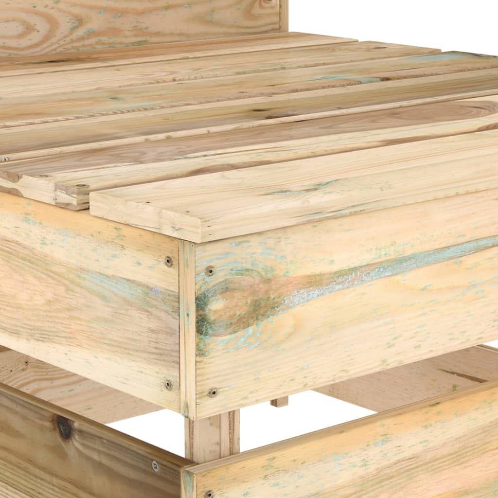Set mobilier de grădină, 3 piese, lemn de pin verde tratat - Lando