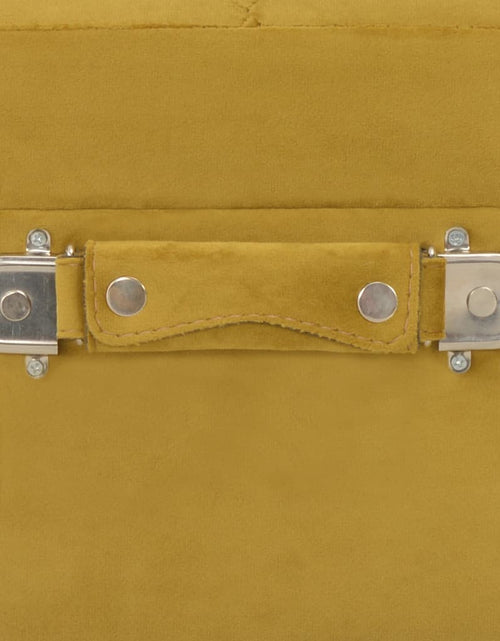 Загрузите изображение в средство просмотра галереи, Taburet de depozitare, galben muștar, 40 cm, catifea - Lando
