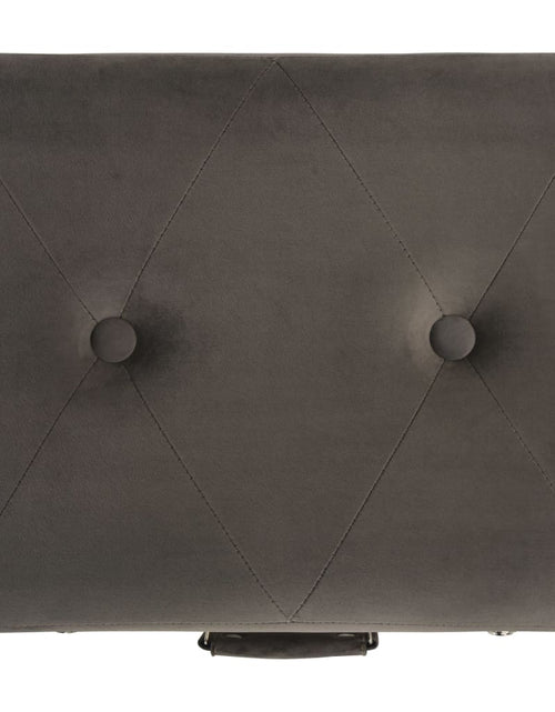 Încărcați imaginea în vizualizatorul Galerie, Taburet de depozitare, gri, 40 cm, catifea - Lando
