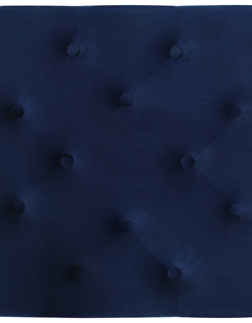 Încărcați imaginea în vizualizatorul Galerie, Taburet, bleumarin, 60x60x36 cm, catifea - Lando
