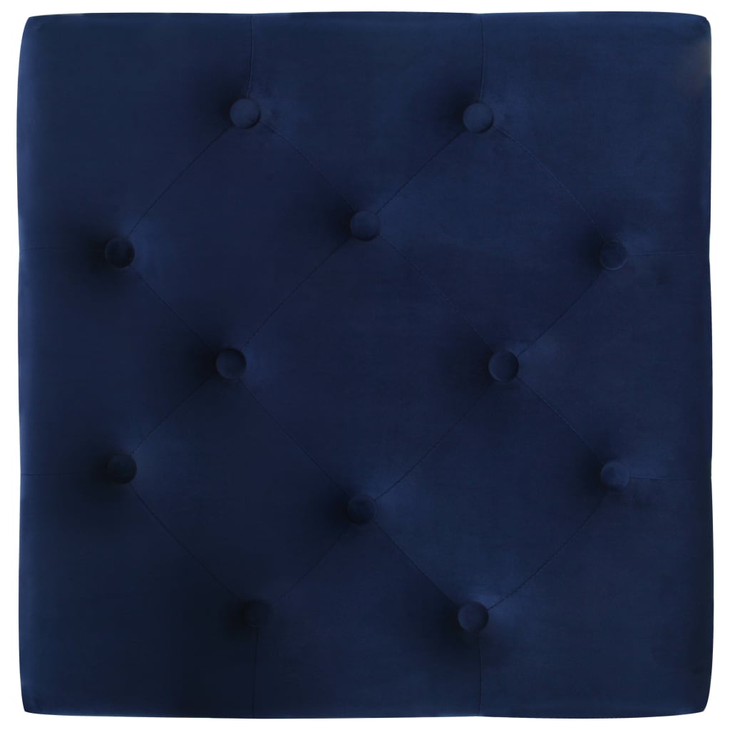 Taburet, bleumarin, 60x60x36 cm, catifea - Lando