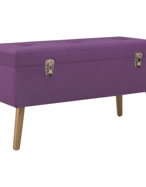Загрузите изображение в средство просмотра галереи, Bancă cu un compartiment de depozitare, violet, 80 cm, catifea - Lando
