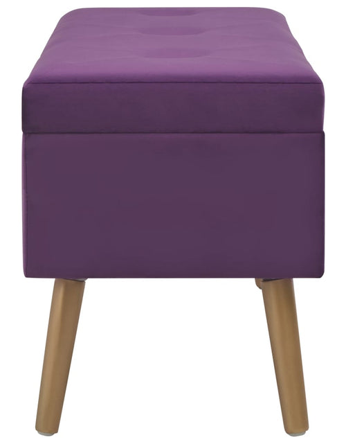 Încărcați imaginea în vizualizatorul Galerie, Bancă cu un compartiment de depozitare, violet, 80 cm, catifea - Lando
