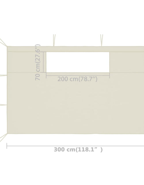 Загрузите изображение в средство просмотра галереи, Pereți laterali de foișor cu ferestre, 2 buc., crem Lando - Lando
