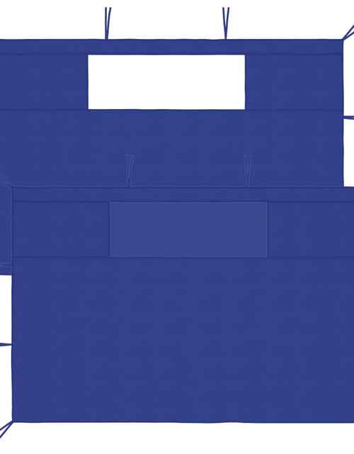 Загрузите изображение в средство просмотра галереи, Pereți laterali foișor cu ferestre, 2 buc., albastru - Lando
