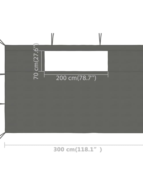 Загрузите изображение в средство просмотра галереи, Pereți laterali foișor cu ferestre, 2 buc., antracit Lando - Lando
