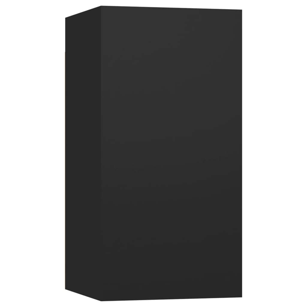 Comodă TV, negru, 30,5x30x60 cm, lemn prelucrat Lando - Lando