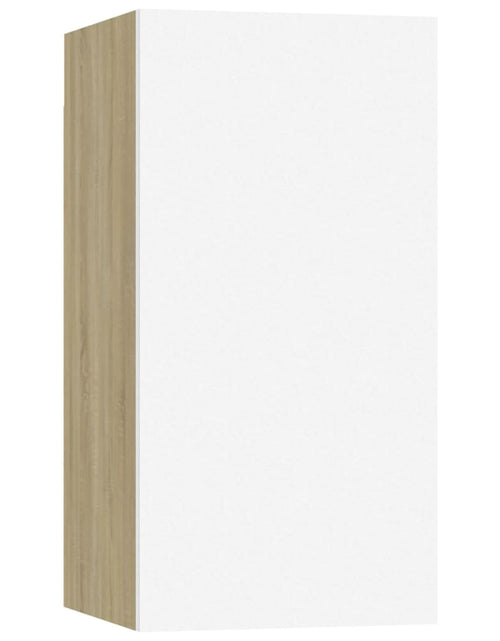 Încărcați imaginea în vizualizatorul Galerie, Comodă TV, alb și stejar Sonoma, 30,5x30x60 cm, PAL Lando - Lando
