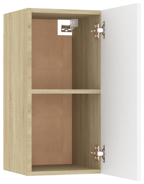 Încărcați imaginea în vizualizatorul Galerie, Comode TV, 2 buc., alb și stejar Sonoma, 30,5x30x60 cm, PAL - Lando
