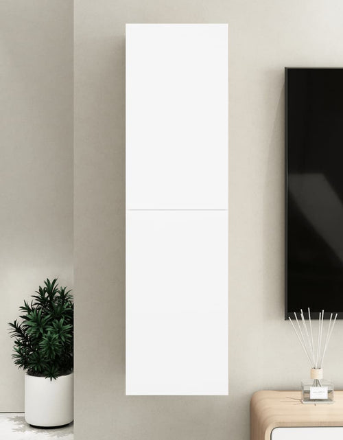Încărcați imaginea în vizualizatorul Galerie, Comodă TV, alb și stejar Sonoma, 30,5x30x110 cm, PAL - Lando
