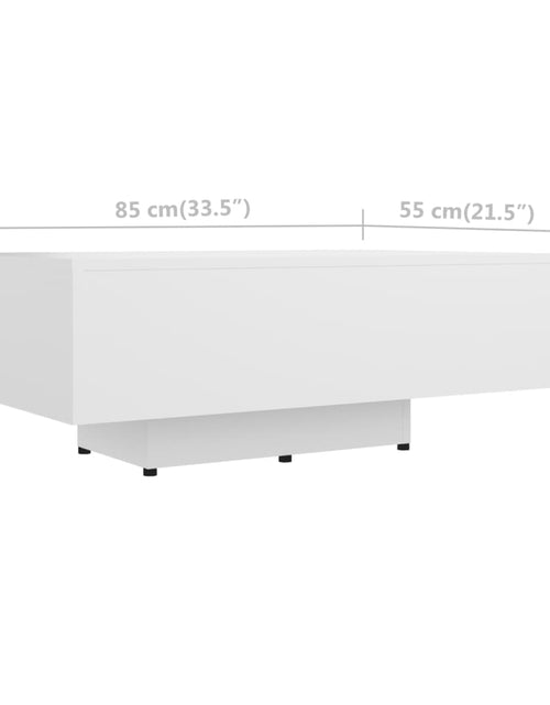 Încărcați imaginea în vizualizatorul Galerie, Măsuță de cafea, alb, 85x55x31 cm, PAL Lando - Lando
