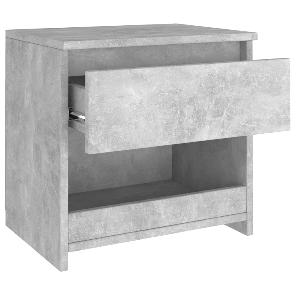 Noptieră, gri beton, 40x30x39 cm, PAL - Lando